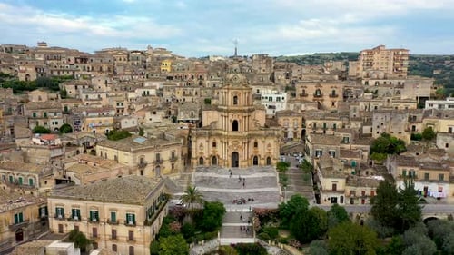 Duomo of San Giorgio in Modica, fine example of sicilian baroque art. Sicily, southern Italy. Modica