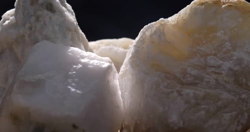 Macro Close Up of White Patterned Rocks