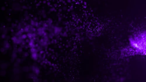 Abstract Glowing Purple Particle Swirl Energy Background