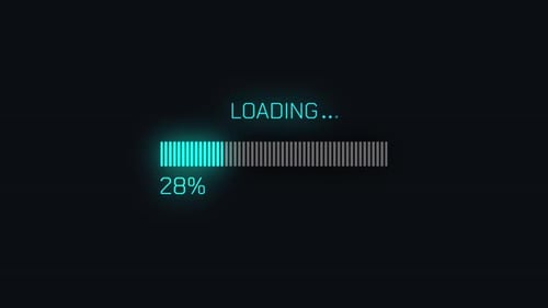 Digital Green Loading Screen HUD Interface