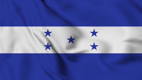 Waving Honduras Flag Realistic Animation