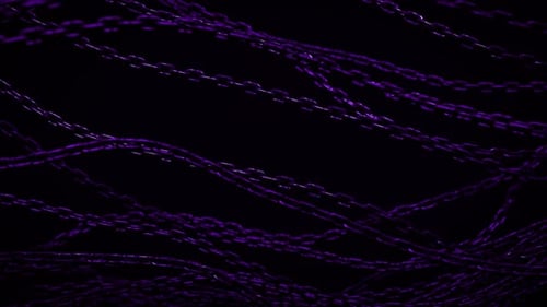 Dynamic Purple Chains Abstract Motion Background