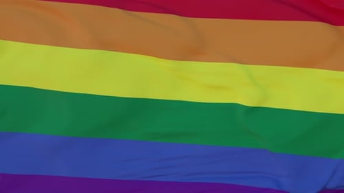 Waving Rainbow Pride Flag Background for Diversity and Celebration