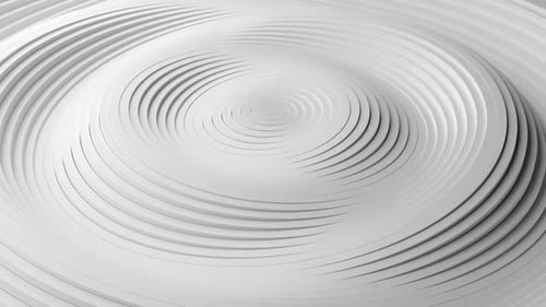 Elegantes círculos blancos ondulan creando un fondo abstracto moderno