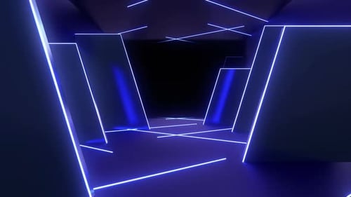 Abstract Neon Tunnel Hd