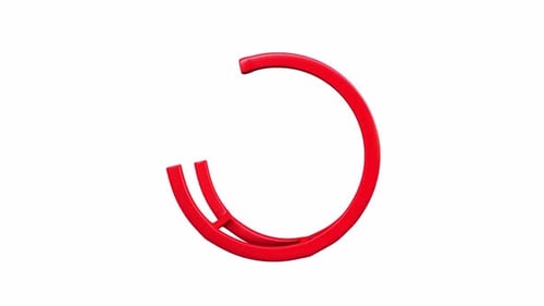 Ring 3d object rotating loop