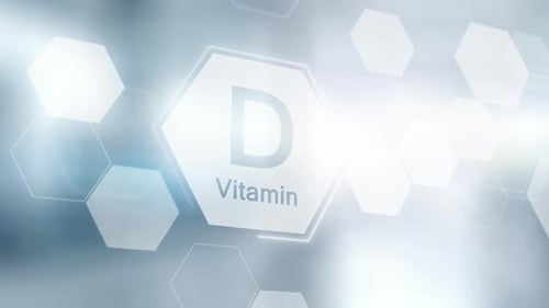 Symbol für den sauberen abstrakten Kommerziell Hintergrund von Vitamin D oder D3