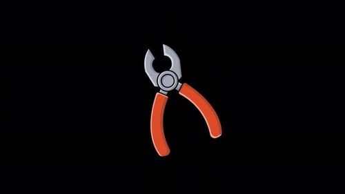 Animierter Reparaturstapler. Konzeptvideo zur Reparatur von Werkzeugen — transparent