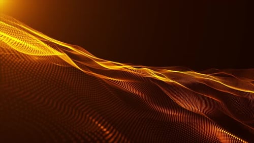 Golden Particles Wave Background Loop