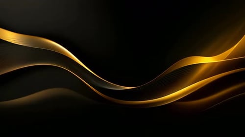 Elegant Abstract Golden Flowing Lines Background Animation