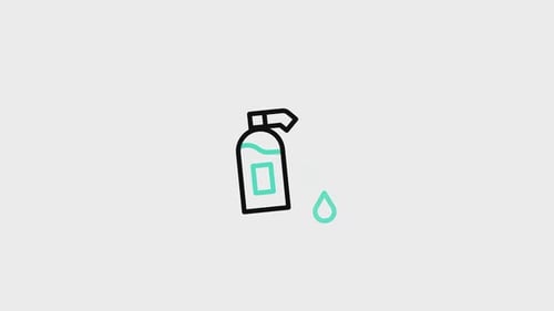 Animiertes Shampoo-Line-Symbol