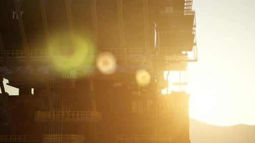 Plattform für Ölbohrgeräte auf dem Meer