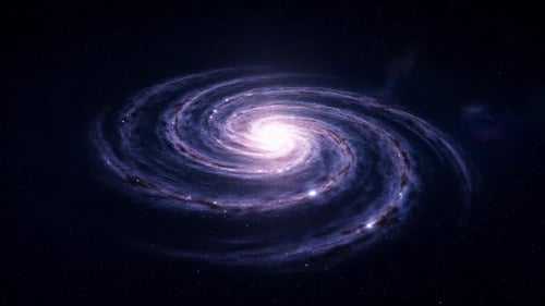 Spiral Galaxy Rotating