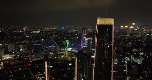Jakarta is the Capital City of Indonesia at Night
