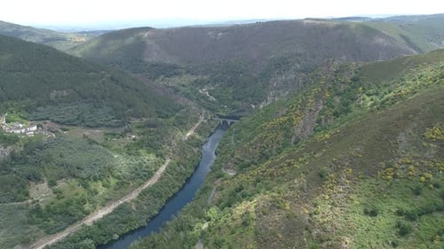 aerial view of Ribeira Sacra in Spain