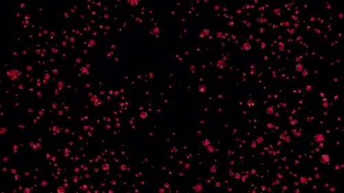 Abstract Red Geometric Particles Scatter Effect