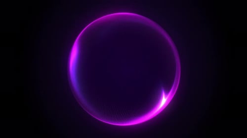 Abstract Glowing Particle Sphere Animation
