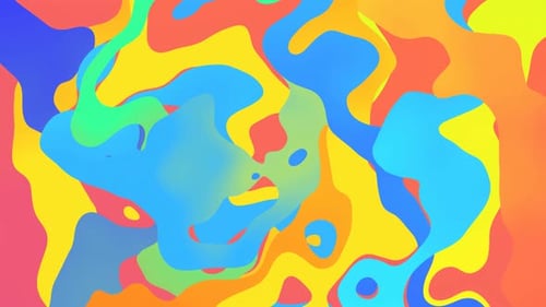 Vibrant Organic Liquid Flowing Shapes Background Animation