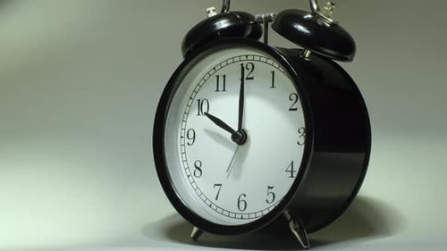 Alarm Clock Time Lapse Shows Hours Passing