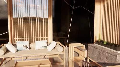 Virtual Camera Flythrough Modern Minimalist Interior Design