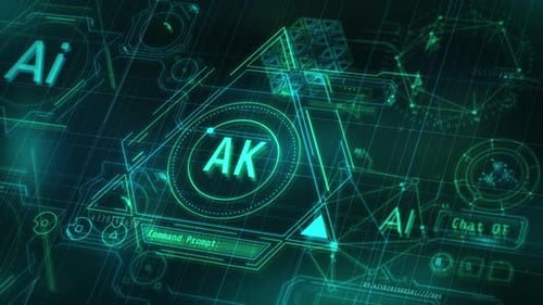 Data Array With Artificial Intelligence In Virtual Space