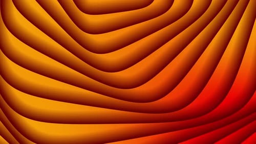 Fluid Orange and Red Gradient Waves Abstract Motion Background