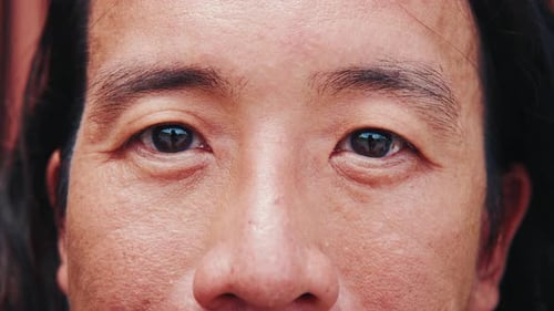 Extreme Close Up of a Face and Eyes