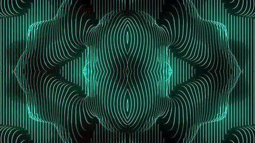 Abstract Neon Fluid Lines Waving Looping Background