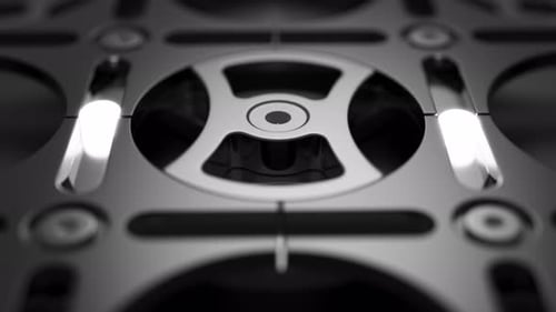 Seamless Looping Abstract Metallic Gears Animation