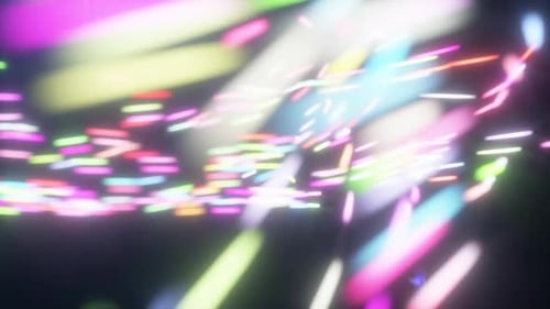 the background of neon lights . Neon rays move along a trajectory at high speed. loop
