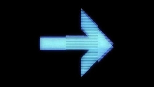Digital Pixelated Glitch Arrow Indicator