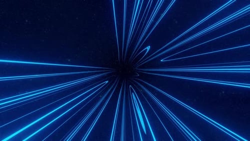 Tunnel Space blue laser light background