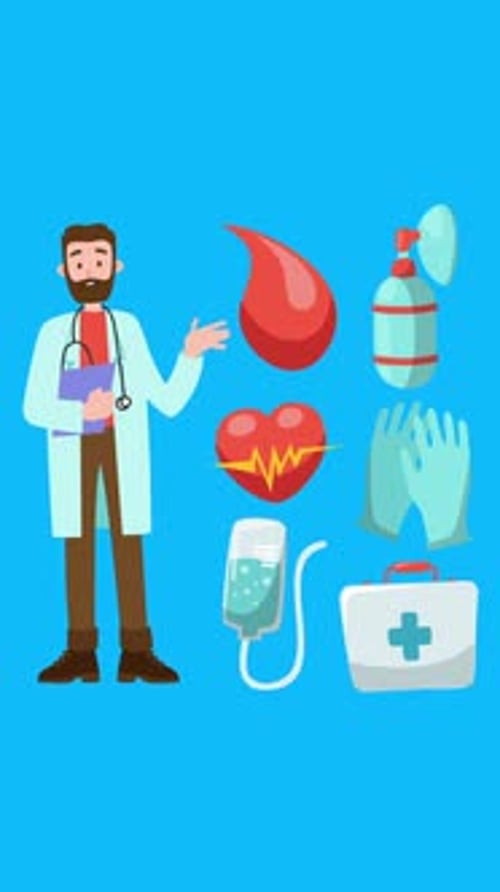 Animated Doctor and Medical Icons Explainer Video