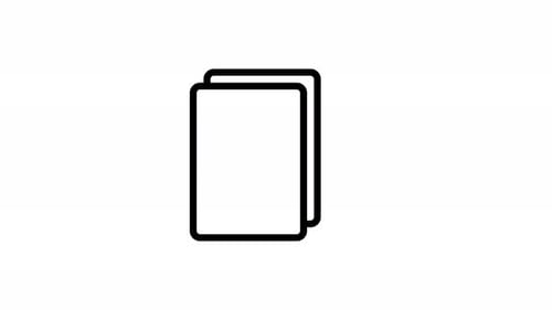 Animated Flat Design Line Icons for Technology and Creation