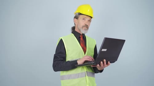 Engineer waving at camera.