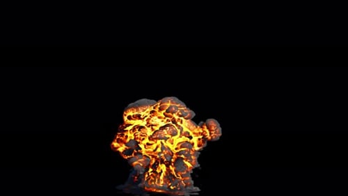 Realistic Fiery Explosion VFX Element