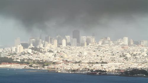 San Francisco downtown skyline a beautiful day time view of the city by the bay