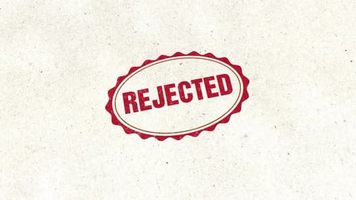 Animated Rejected Stamp Impression On Textured Paper