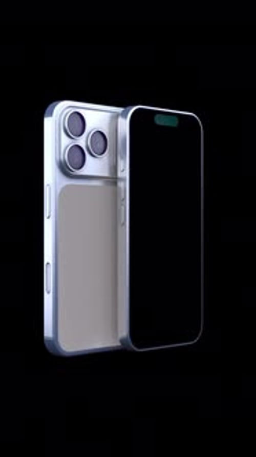 Rotierendes iPhone-Modell mit nahtloser Schleife, vertikale, saubere Version
