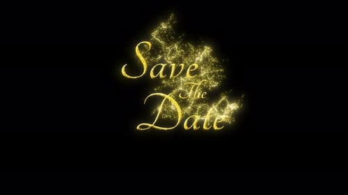 Golden Glitter Save The Date Text Reveal Animation