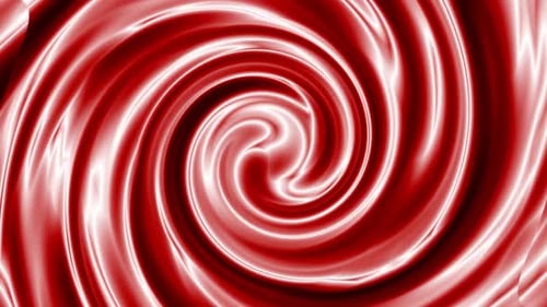Glossy Red Fluid Swirl Abstract Background Animation