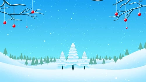 Winter With Christmas Trees