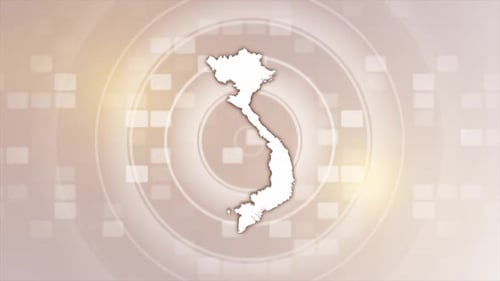 Animated Map Outline Reveal of Vietnam