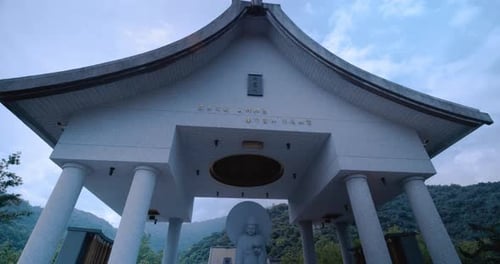 Gates Of A Buddhist Temple In Taiwan