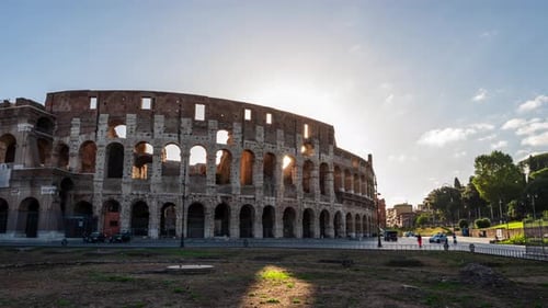 Colosseum and Arch of Constantine in Rome, Italy
