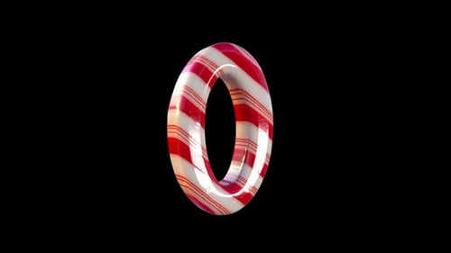 Christmas Candy Cane Number 0 Loop