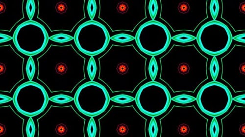 Abstract Neon Geometric Pattern Background Loop