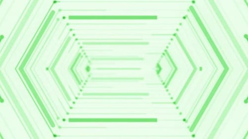 4K Futuristic Technology Light Tunnel Loopable Animation Black Background