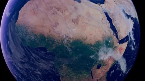 Realistic 3D Earth Globe Rotation Animation