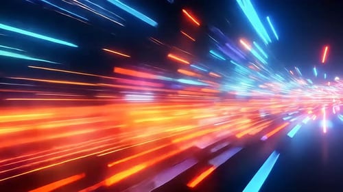 Tunnel hyperspatial de lumière vibrante et striée